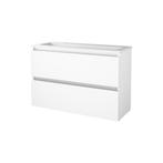 Badmeubelset BWS Salt 100x39cm Greeploos 2 Lades Met, Ophalen of Verzenden, Nieuw, Chroom, Bad