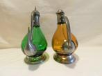 Kruik (2) - Metaal, Handgeblazen glas - Kannen, Antiek en Kunst
