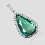 Zonder Minimumprijs - Hanger - 14 karaat Witgoud, IGI 7,31, Sieraden, Tassen en Uiterlijk, Antieke sieraden