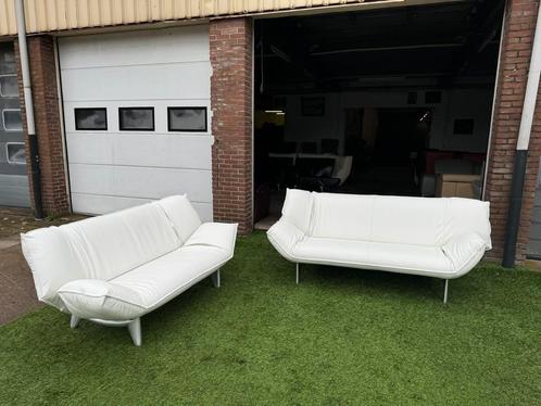 LEOLUX Tango bank relax design 3+2 zit bankstel wit leer, Huis en Inrichting, Banken | Bankstellen, Rechte bank, Zo goed als nieuw