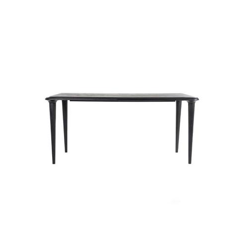 Eettafel Jiska - 160cm - Zwart - 95860 - eettafel, Huis en Inrichting, Tafels | Eettafels, Nieuw, Overige materialen
