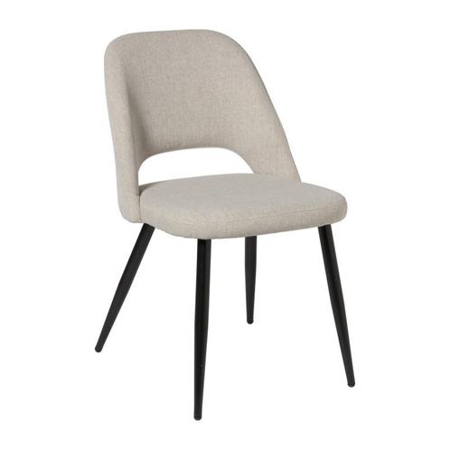 Eetkamerstoel Leonardo - beige - 82.5x61.5x48.5 cm, Huis en Inrichting, Stoelen, Verzenden