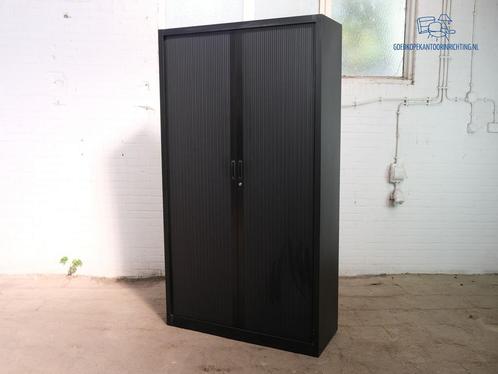 Robberecht | Roldeurkast | Tweedehands | Zwart | 4 legborden, Huis en Inrichting, Kasten | Roldeurkasten en Archiefkasten, Gebruikt