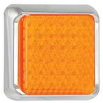 LED knipperlicht met chromen rand  | 12-24v | 40cm. kabel, Verzenden, Nieuw