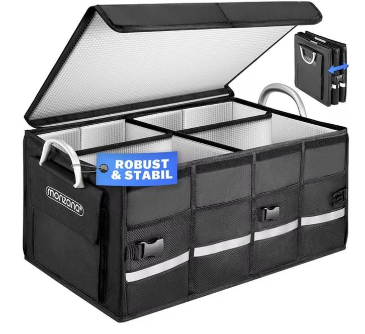 Kofferbak Organizer Zwart Geïsoleerd warm of koud voedsel, Auto diversen, Auto-accessoires, Nieuw, Verzenden