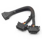 16-pins OBD2 Nylon Verleng- en Splitterkabel 2-delig (30 cm), Verzenden, Nieuw