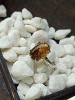 Amber Ring van 925 zilver, met topkwaliteit Amber - Hoogte: