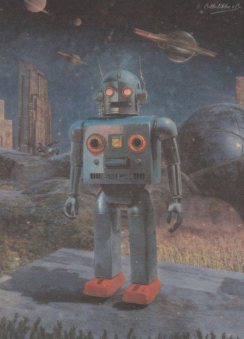 Collectibles & Co - Retro-Futuristic Style - “Tin Robot In, Antiek en Kunst, Antiek | Speelgoed