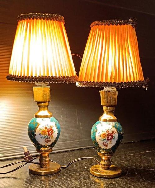 abatjour - Tafellamp (2) - Messing, Antiek en Kunst, Curiosa en Brocante