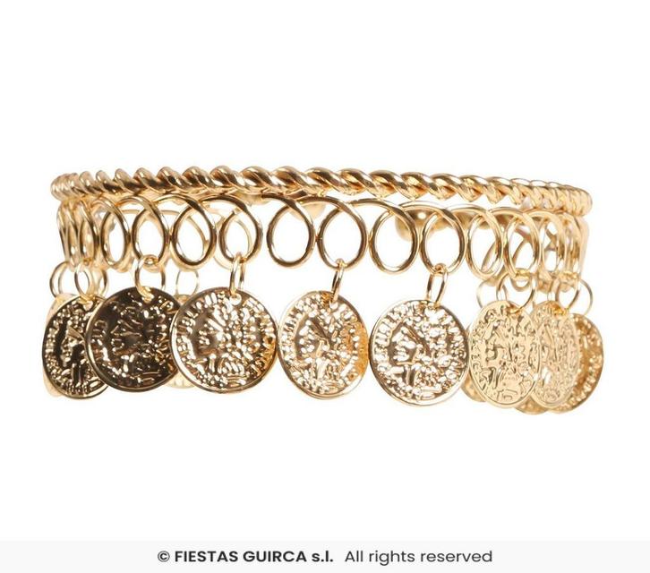 Armband Buikdanseren Muntjes, Hobby en Vrije tijd, Feestartikelen, Feestartikel, Nieuw, Verzenden