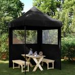 vidaXL Partytent inklapbaar pop-up met 2 zijwanden zwart, Tuin en Terras, Partytenten, Verzenden, Nieuw, Partytent
