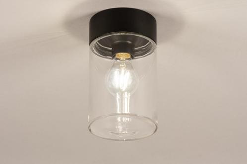 Rietveld Plafondlampen - Zwart - Glas, Metaal, Aluminium, Huis en Inrichting, Lampen | Plafondlampen, Verzenden