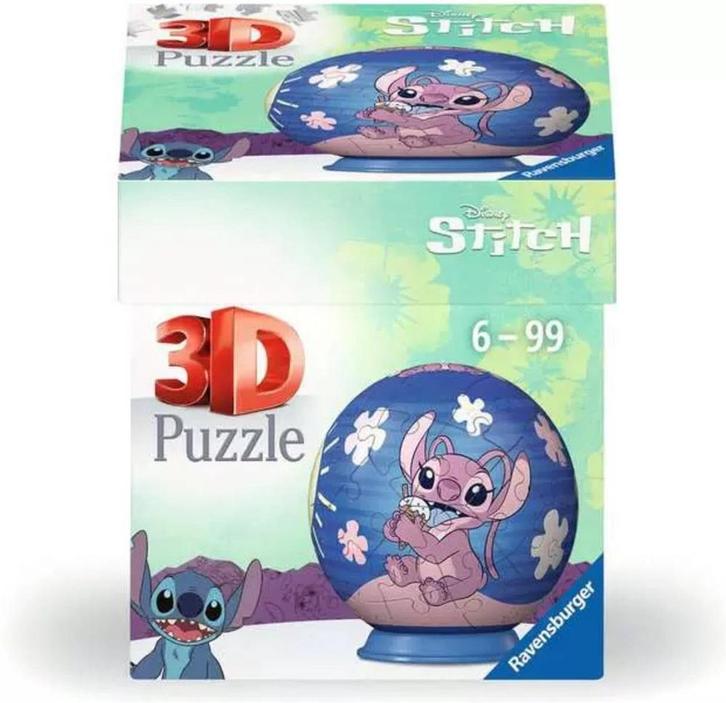 Disney Stitch Angel with Ice 3D Puzzelbal (55 stukjes) |, Hobby en Vrije tijd, Denksport en Puzzels, Nieuw, Verzenden