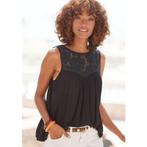 Buffalo Crêpe-blouse met kanten inzetstuk, blouse, boho, Kleding | Dames, Blouses en Tunieken, Verzenden, Nieuw