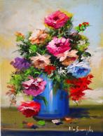 Mario Smeraglia (1950) - Vaso di fiori blu