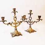Kandelaber (2) - Verguld brons - Klassieke stijl - 20e eeuw