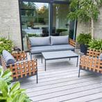 35% korting | Tuinset 4 delig | Donkergrijs | Loungeset, Verzenden, Nieuw