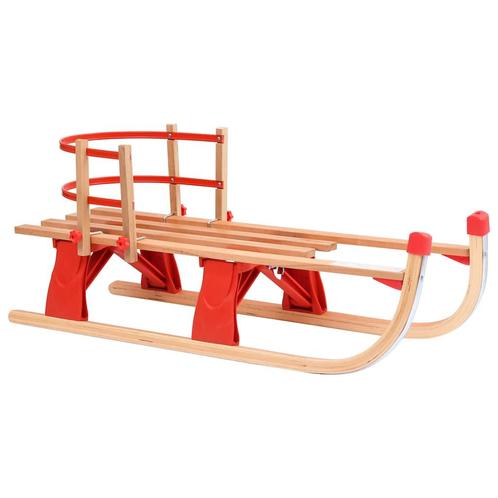 vidaXL Sneeuwslee met rugleuning inklapbaar 119 cm hout, Kinderen en Baby's, Speelgoed | Buiten | Voertuigen en Loopfietsen, Nieuw
