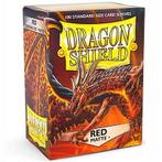 100 Card Sleeves Standaard Dragonshield Rood Matte, Hobby en Vrije tijd, Verzamelkaartspellen | Magic the Gathering, Nieuw, Verzenden