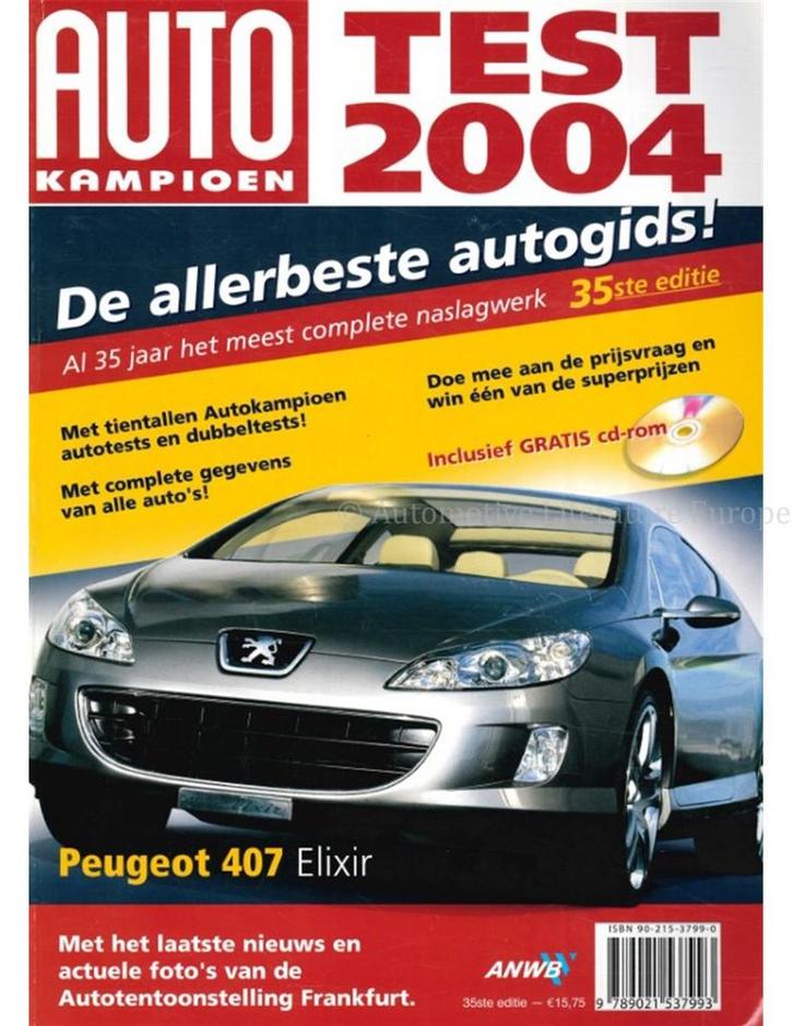 2004 AUTOTEST JAARBOEK NEDERLANDS, Boeken, Auto's | Folders en Tijdschriften