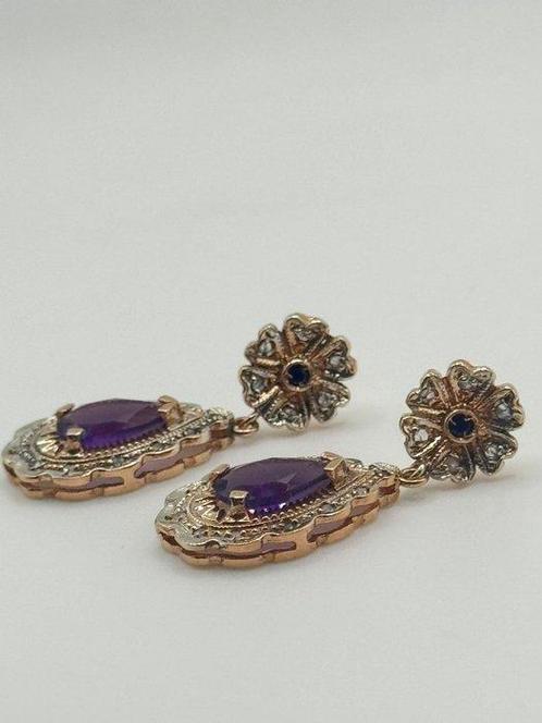 Zonder Minimumprijs - Oorbellen - 9 kt. Roségoud, Zilver, Sieraden, Tassen en Uiterlijk, Oorbellen