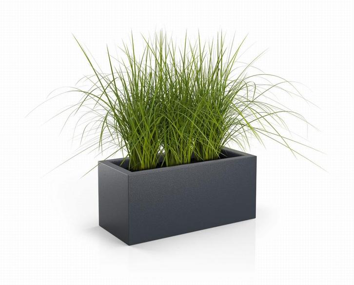 LONG Plantenbak Antraciet | Tweedekansje | Binnen/Buiten, Tuin en Terras, Bloembakken en Plantenbakken, 30 tot 60 cm, 60 tot 100 cm