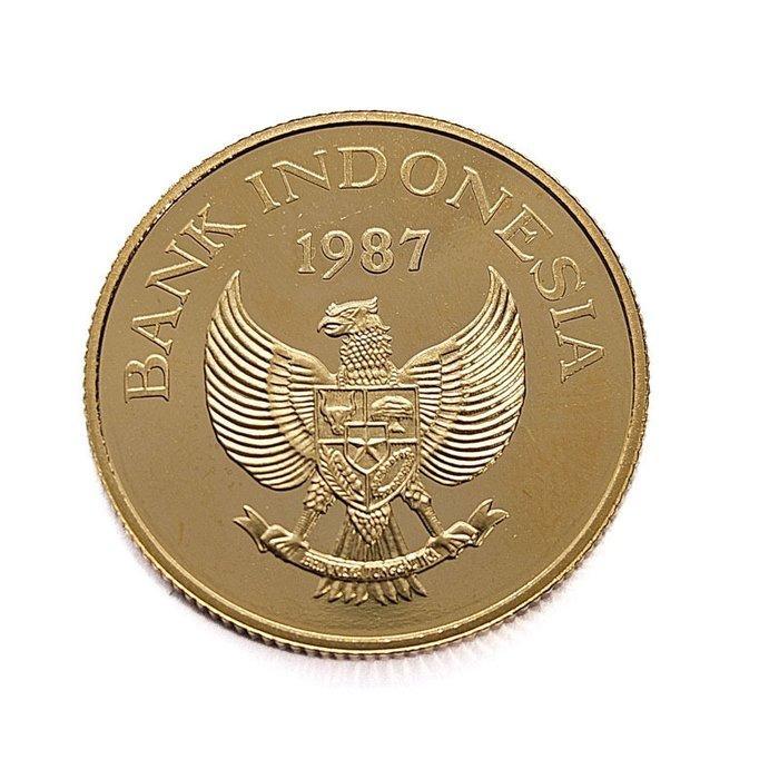Indonesië. 200000 Rupiah 1987 - WWF Javan rhinoceros, Postzegels en Munten, Edelmetalen en Baren