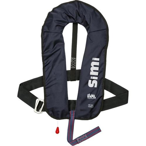Eval Simi Opblaasbaar Reddingsvest 160N met Rvs Gesp Blauw, Watersport en Boten, Watersportkleding, Ophalen of Verzenden