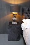Hocker Kubus Stof 42x42x60 - Adore D.Grey