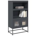 vidaXL buffetkast 68x39x123 cm staal antracietkleurig, Huis en Inrichting, Kasten | Buffetkasten, Verzenden, Nieuw, Metaal