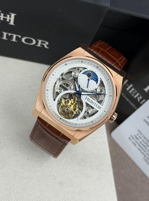 Heritor - Heritor Automatic Daxton Skeleton - Brown/Rose, Sieraden, Tassen en Uiterlijk, Horloges | Heren