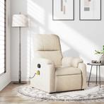 vidaXL Massagestoel microvezelstof beige, Huis en Inrichting, Fauteuils, Verzenden, Nieuw