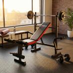 Inklapbare Halterbank | Ruimtebesparend | Nieuw | Scherpe..., Krachtstation, Ophalen of Verzenden, Metaal, Armen