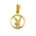 9 Krt. Playboy bunny hanger | Minimalistisch (kettinghanger), Ophalen of Verzenden, Goud