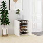 vidaXL Schoenenkast 60x35x70 cm bewerkt hout wit, Verzenden, Nieuw