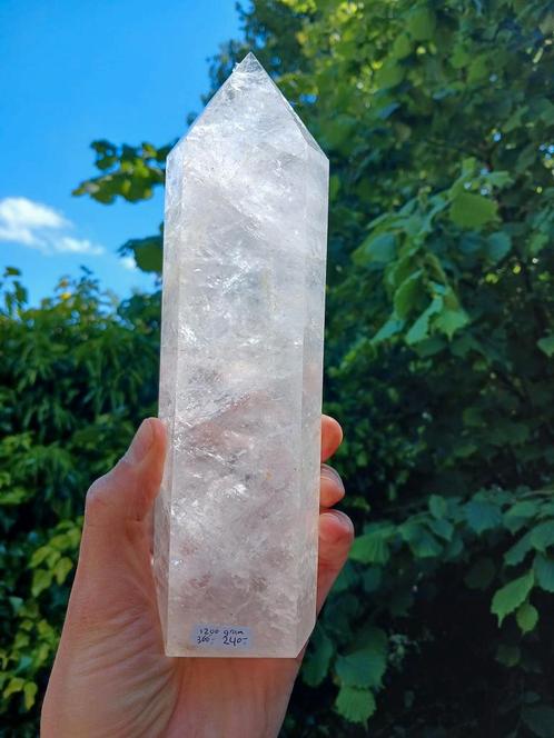 Bergkristal punt - mega korting, Verzamelen, Mineralen en Fossielen, Verzenden