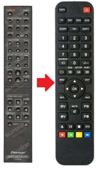 Pioneer AXD7644 afstandsbediening - Geschikt voor : A-10 ..., Audio, Tv en Foto, Afstandsbedieningen, Verzenden