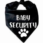 Honden bandana Baby Security zwart, blauw of roze, Verzenden, Nieuw