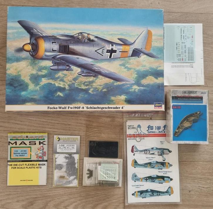 Hasegawa 08151 Fw190F-8 Schlachtgeschwader 4 1:32 + 6, Hobby en Vrije tijd, Modelbouw | Vliegtuigen en Helikopters, Hasegawa, Verzenden