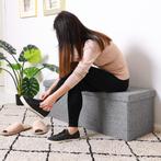 Opvouwbare Zitbank met opbergruimte en deksel 80cm Lichtg..., Huis en Inrichting, Verzenden, Nieuw