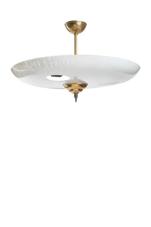 Vintage Hanglamp, Sfeerverlichting, Vintage Glazen Schaal, Huis en Inrichting, Lampen | Hanglampen, Gebruikt, Glas, Overige materialen