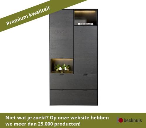 XOOON Elements kast met LED + 2 deuren eik 90x180 cm - Onyx, Huis en Inrichting, Kasten | Roldeurkasten en Archiefkasten, Nieuw
