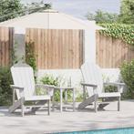 vidaXL Tuin Lounge Meubels 2 pcs Wit 74 x 82 x 90cm, Verzenden, Nieuw