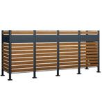 Kliko ombouw - 4 containers - 335x89x150cm - antraciet ho..., Tuin en Terras, Ophalen of Verzenden, Nieuw