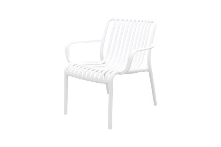 Stripe Loungestoel - Wit, Tuin en Terras, Tuinstoelen, Nieuw, Overige materialen, Verzenden