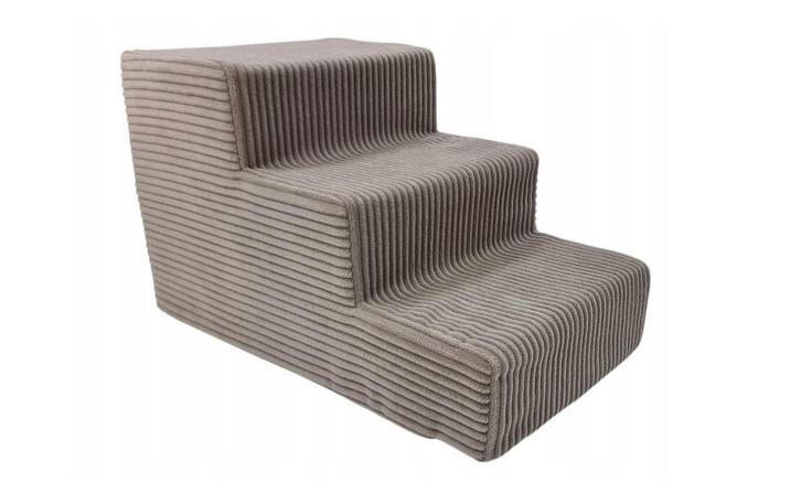 Hondentrap – 3 treden – corduroy – antislip – 30cm h, Dieren en Toebehoren, Honden-accessoires, Nieuw, Ophalen of Verzenden