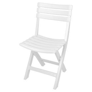 Tuinstoel | Gardalux | 44 x 41 x 78 cm (Inklapbaar, Wit), Tuin en Terras, Tuinstoelen, Nieuw, Verzenden