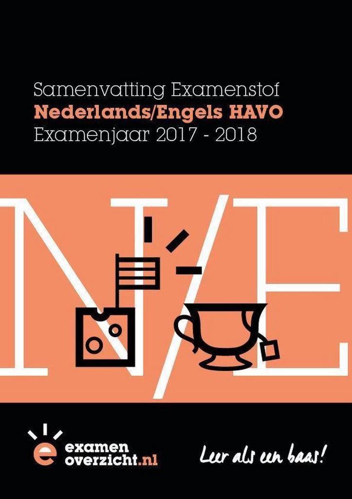ExamenOverzicht - Samenvatting Nederlands en Engels HAVO, Boeken, Schoolboeken, Gelezen, Verzenden