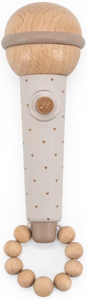 Label Label Nougat Houten Microfoon Rammelaar, Kinderen en Baby's, Speelgoed | Babyspeelgoed, Nieuw, Verzenden