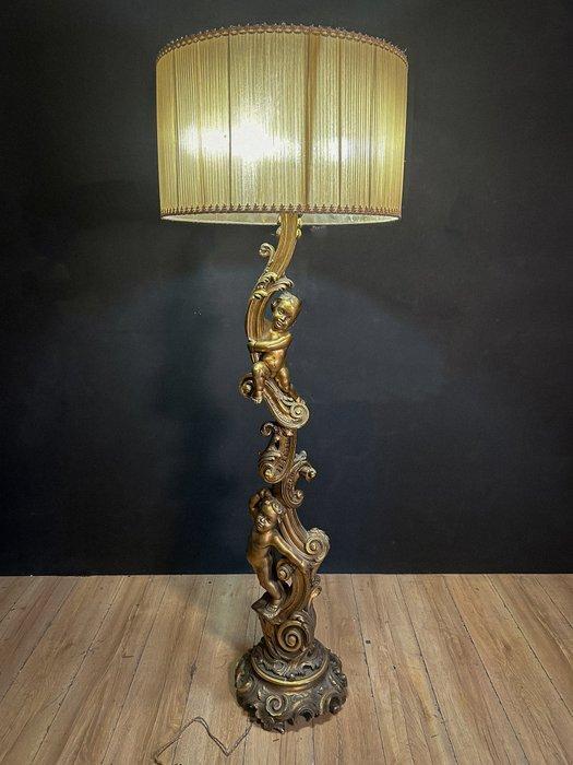 Staande lamp - Hout - Antica Piantana Putti, Huis en Inrichting, Overige Huis en Inrichting